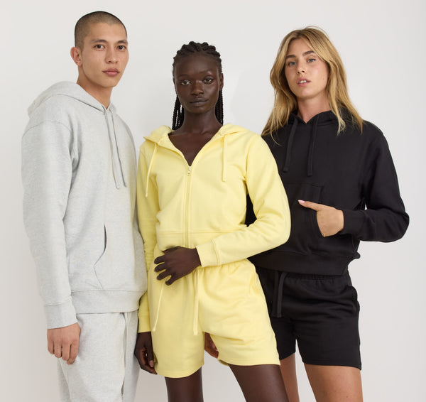 Organic Basics Weekend Crop Hoodie Black