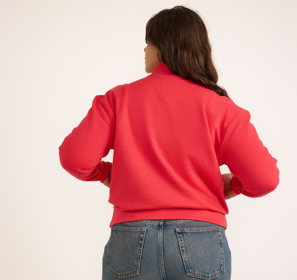 Organic Basics Weekend Track Jacket Strawberry