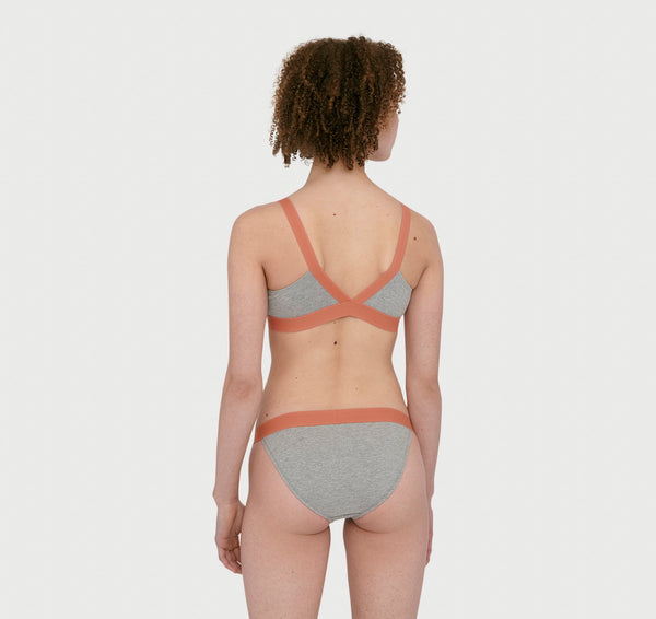Organic Basics Recycled Cotton Move Bralette Grey Melange