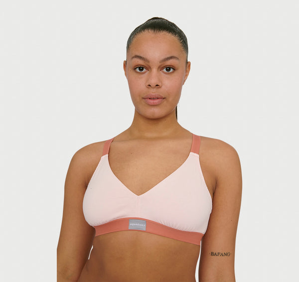 Organic Basics Recycled Cotton Move Bralette Rose Pink