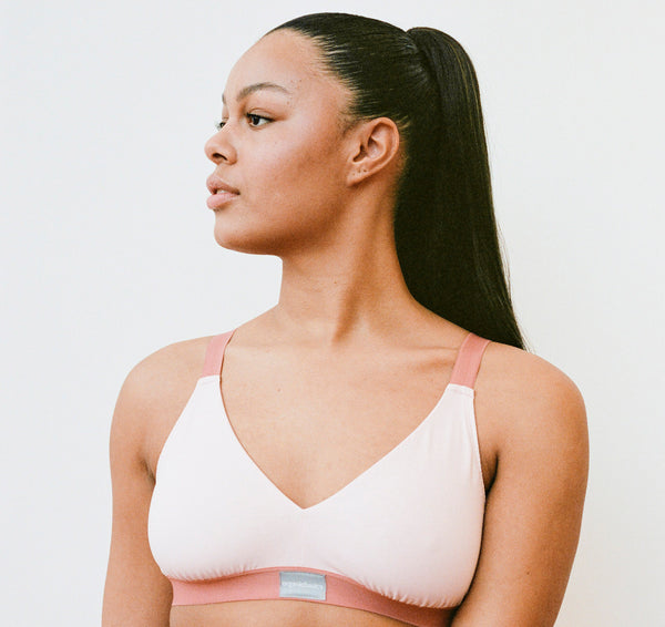 organic basics Recycled Cotton Move Bralette Rose Pink