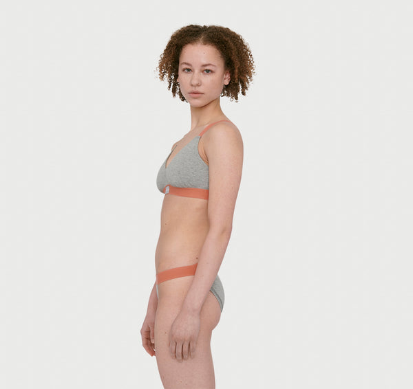 Organic Basics Recycled Cotton Move Briefs Grey Melange