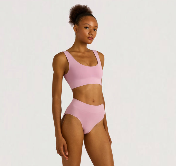 Organic Basics Smooth High-Leg Briefs Lavender Mist