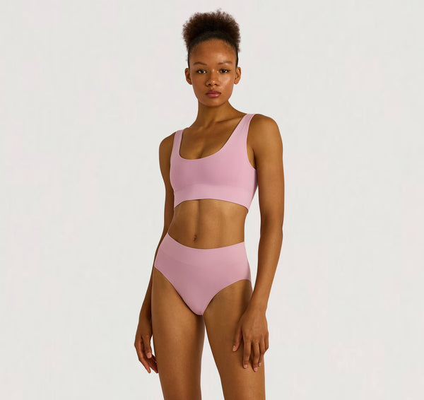 organic basics Smooth High-Leg Briefs Lavender Mist