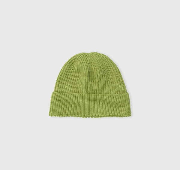 Organic Basics Soft Knit Fluffy Beanie Matcha Green