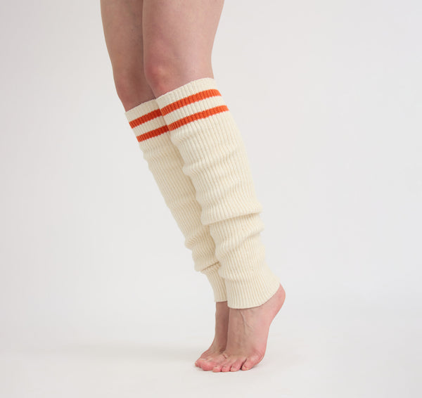 Organic Basics Soft Knit Rib Leg Warmer Soft Vanilla