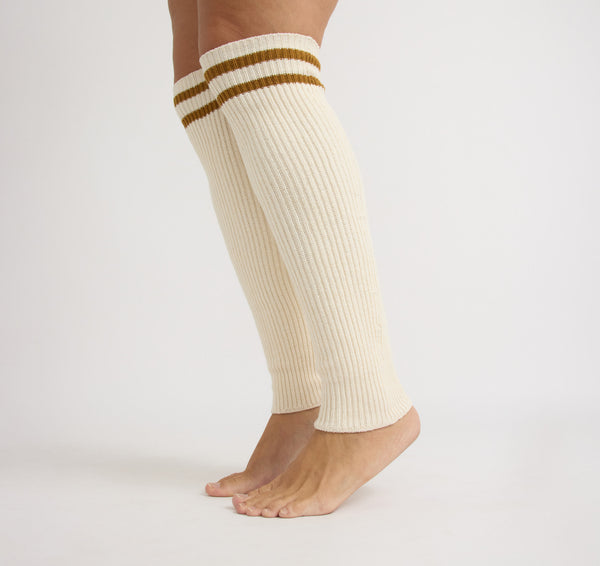 organic basics Soft Knit Rib Leg Warmer Soft Vanilla