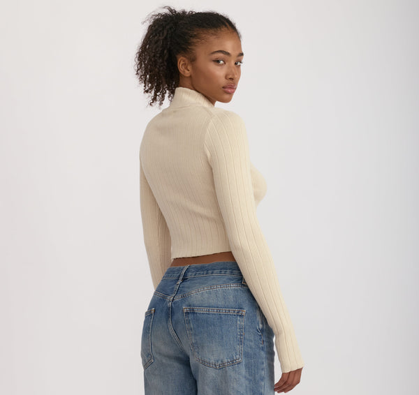Organic Basics Soft Knit Rib Track Jacket Sandstone