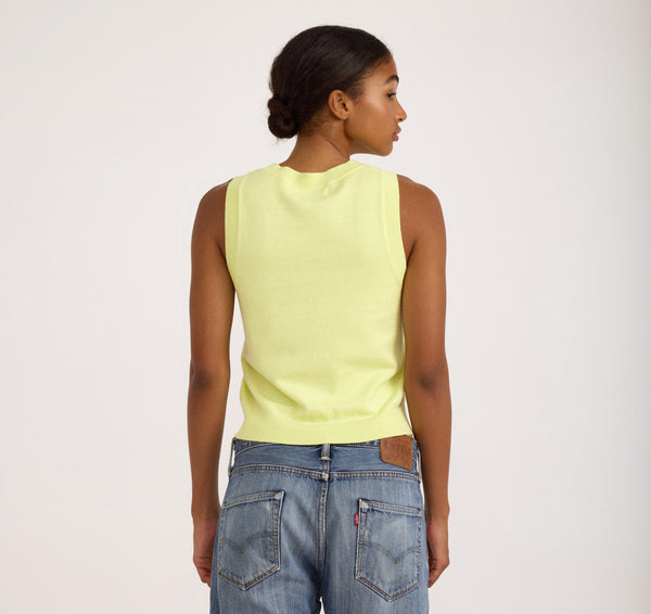Organic Basics Soft Knit Sweater Vest Elderflower Green