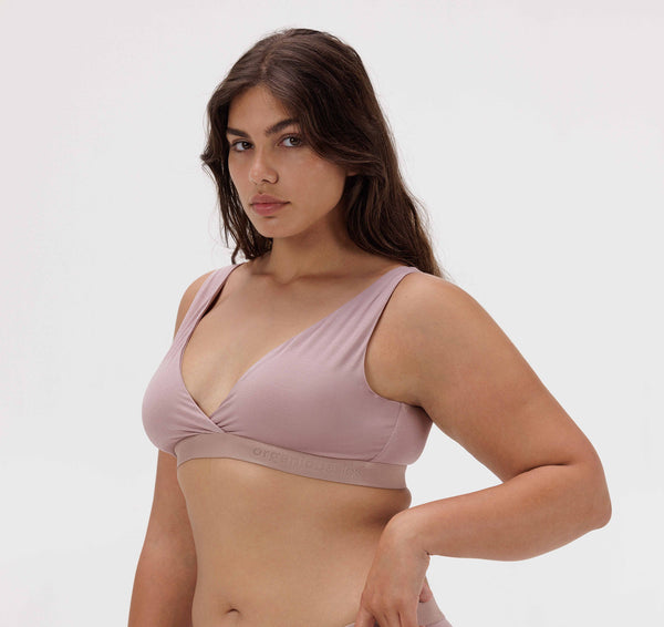 Organic Basics Soft Touch Basic Bralette Dusty Rose