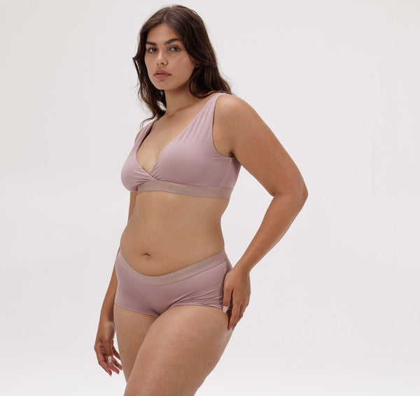 organic basics Soft Touch Basic Bralette Dusty Rose