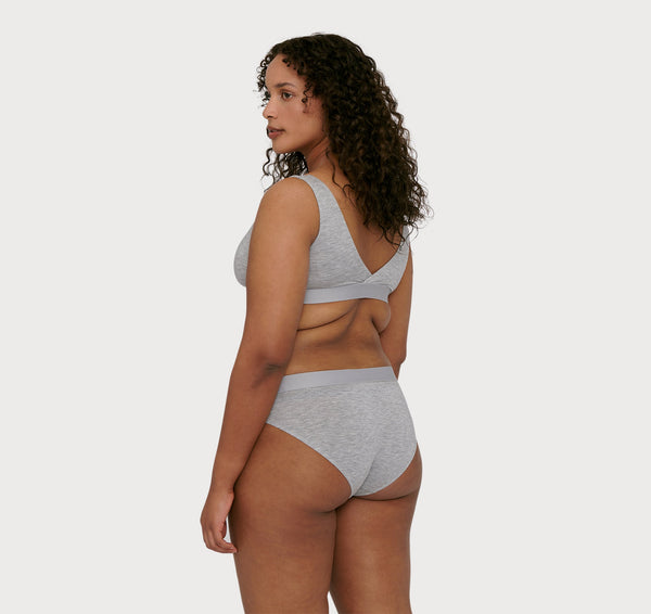 Organic Basics Soft Touch Basic Bralette Grey Melange
