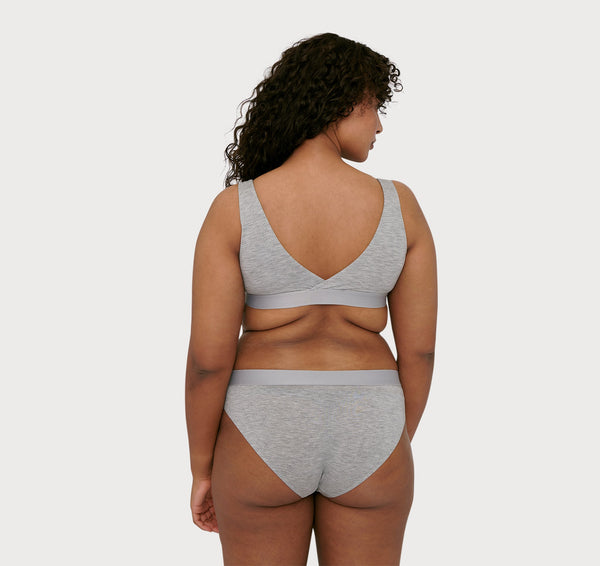 Organic Basics Soft Touch Basic Bralette Grey Melange