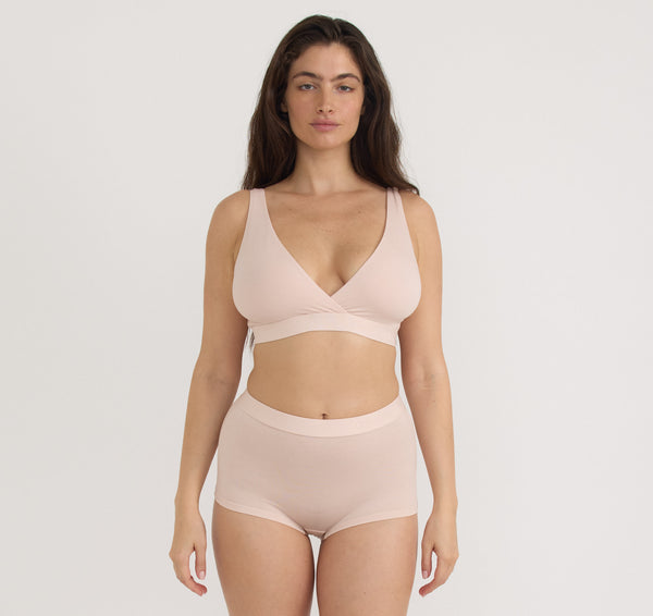 organic basics Soft Touch Basic Bralette Soft Apricot