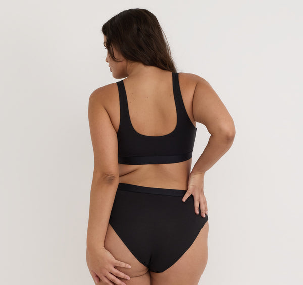 Organic Basics Soft Touch Scoop Neck Bralette Black