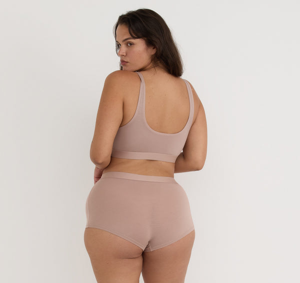 Organic Basics Soft Touch Scoop Neck Bralette Dusty Rose