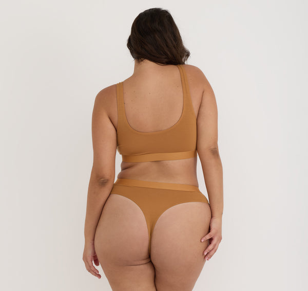 Organic Basics Soft Touch Scoop Neck Bralette Ocher