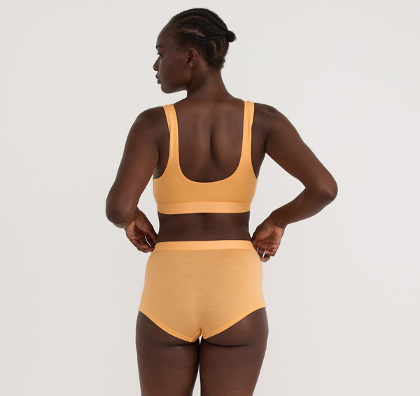 Organic Basics Soft Touch Scoop Neck Bralette Papaya