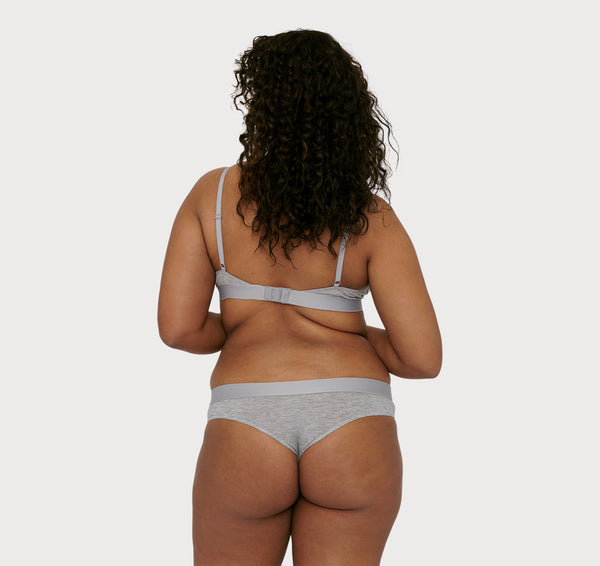 Organic Basics Soft Touch Tanga 2-pack Grey Melange