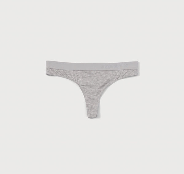 Organic Basics Soft Touch Tanga 2-pack Grey Melange