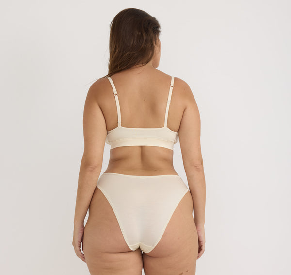 Organic Basics Soft Touch Veil High-Leg Briefs Soft Vanilla