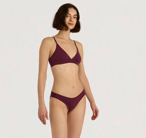 Organic Basics Soft Touch Veil Triangle Bralette Fig