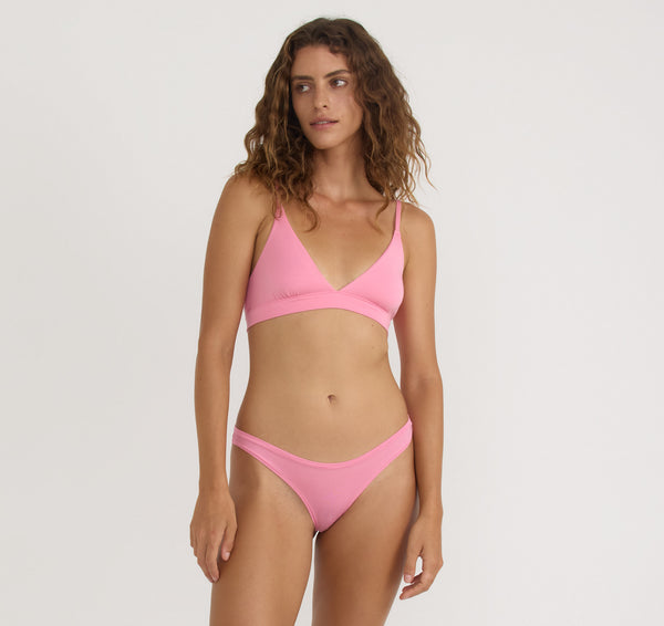 organic basics Soft Touch Veil Triangle Bralette Tulip Pink