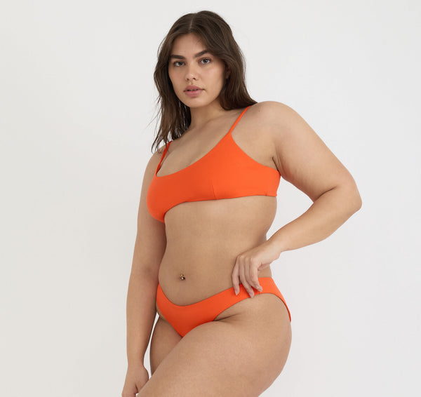 organic basics Swim Cheeky Bikini Bottom Blood Orange