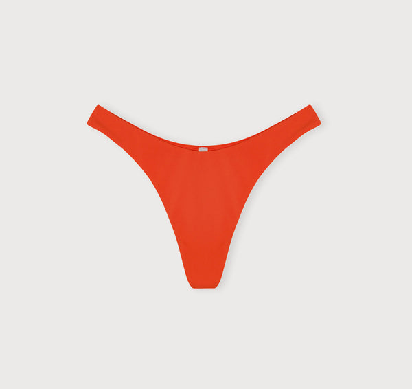 Organic Basics Swim High-Leg Bikini Thong Blood Orange