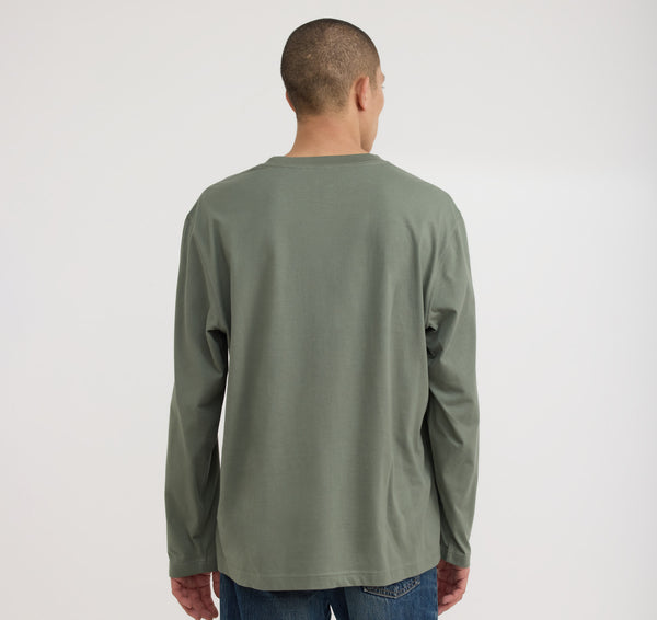 Organic Basics True Boxy Fit Long Sleeve Tee Seaweed