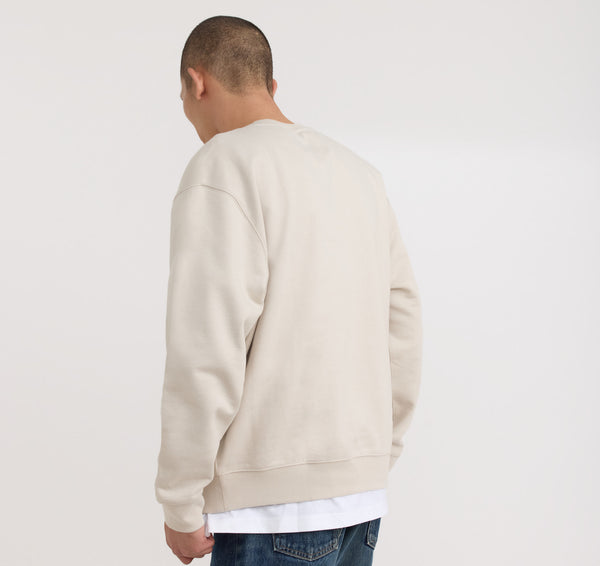 Organic Basics Weekend Boxy Fit Crewneck Sweatshirt Sandstone