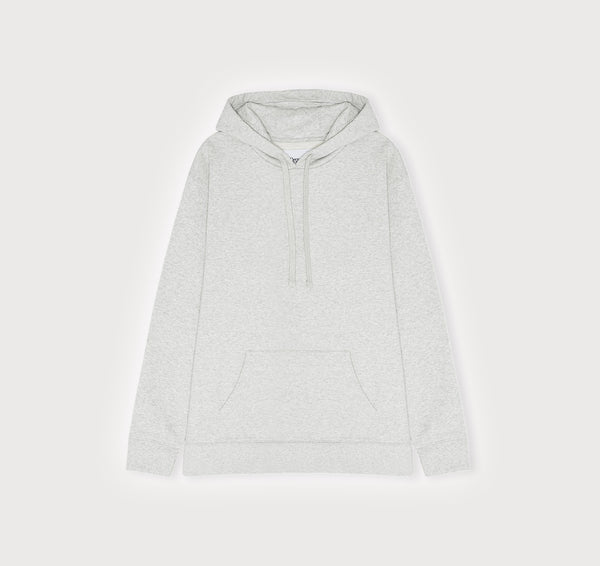 Organic Basics Weekend Boxy Fit Hoodie Misty Grey Melange