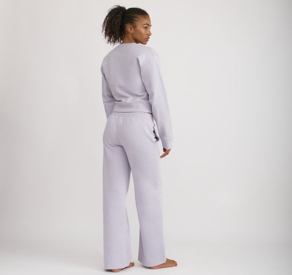 Organic Basics Weekend Straight Leg Sweatpants Soft Lilac