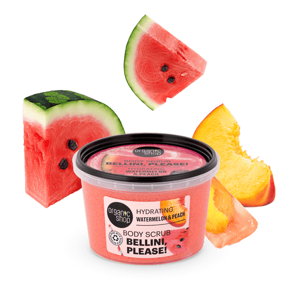 organic shop Bellini Please Body Scrub. Hydrating. Watermelon & Peach