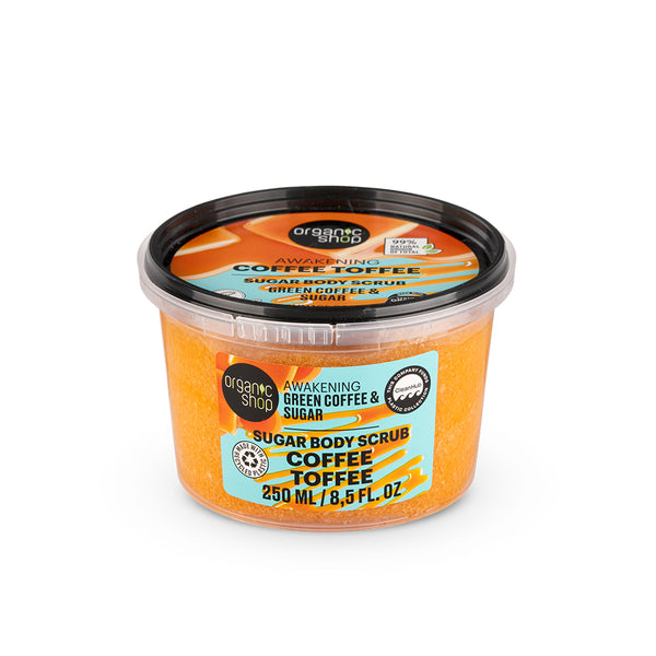 Organic Shop Coffee Toffee Body Scrub Awakening. Coffee & Sugar