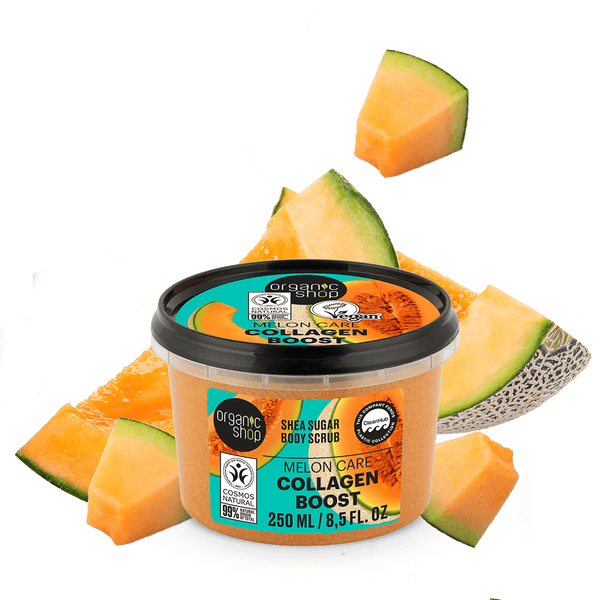 organic shop Collagen Boost Shea Sugar Body Scrub. Melon Care