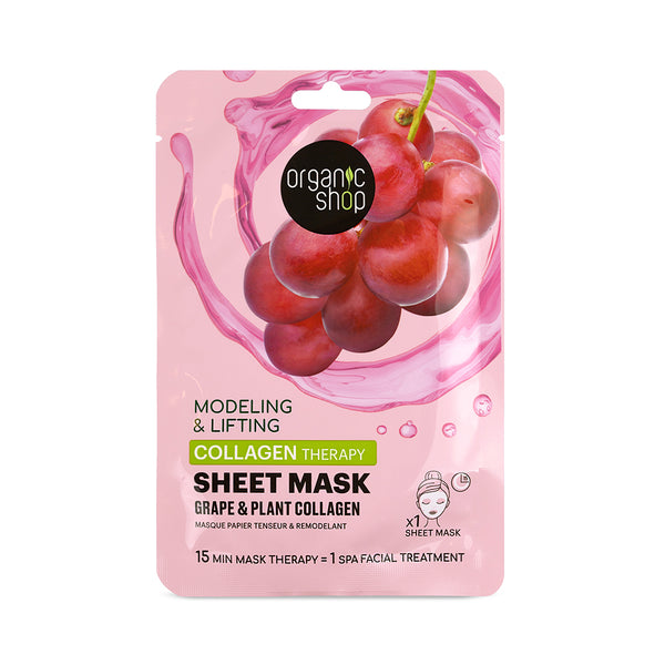organic shop Collagen Boost Sheet Mask. Grape & Plant Collagen