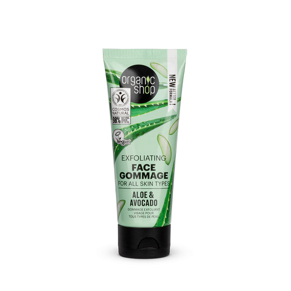 organic shop Exfoliating Face Gommage For All Skin Types Avocado & Aloe