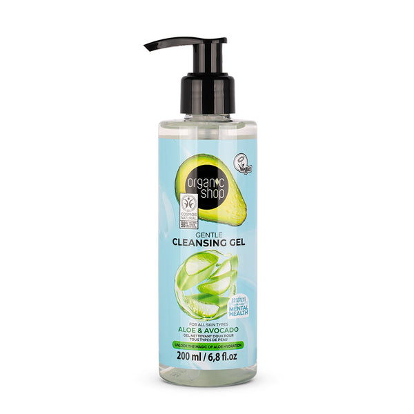 organic shop Gentle Cleansing Gel For All Skin Types Avocado & Aloe
