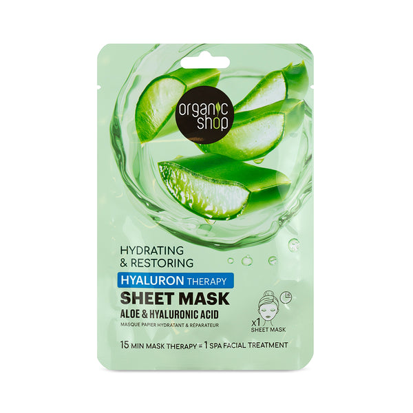 organic shop Hyaluron Therapy Sheet Mask. Aloe & Hyaluronic Acid