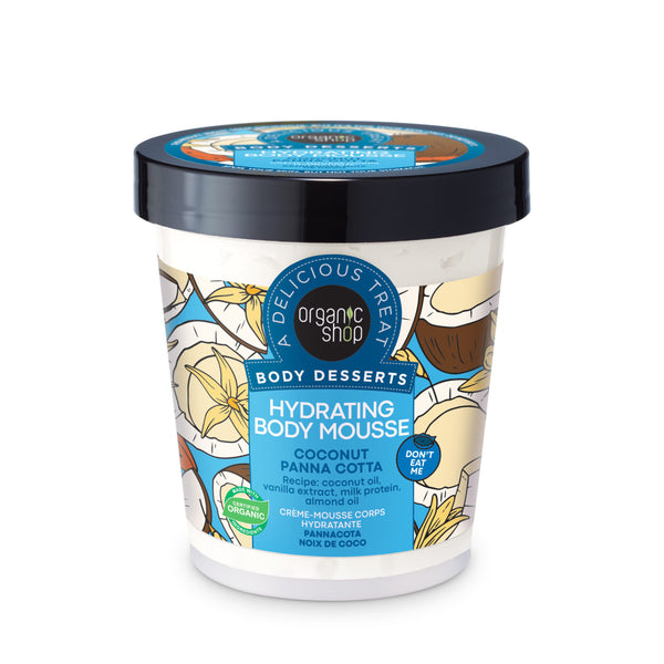 organic shop Hydrating Body Mousse Coconut Panna Cotta