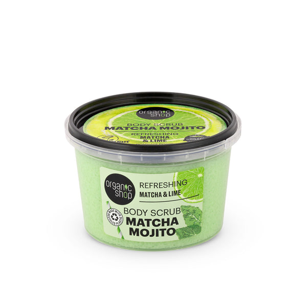 Organic Shop Matcha Mojito Body Scrub. Refreshing. Matcha & Lime