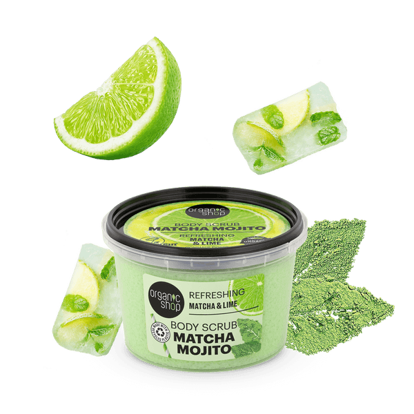 organic shop Matcha Mojito Body Scrub. Refreshing. Matcha & Lime