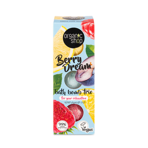 organic shop Berry Dream. Bath Bomb Trio