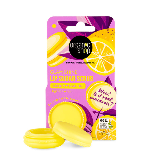organic shop Lemon Macaron Lip Sugar Scrub