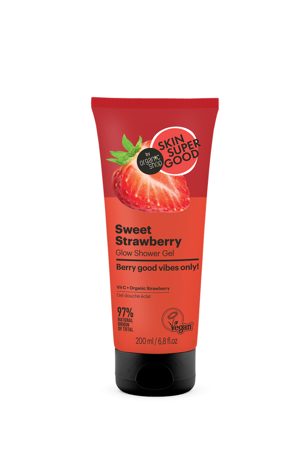 organic shop Sweet Strawberry Glow Shower Gel