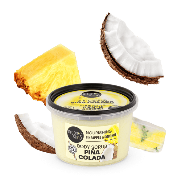 organic shop Pina Colada Nourishing Body Scrub. Pineapple & Coconut