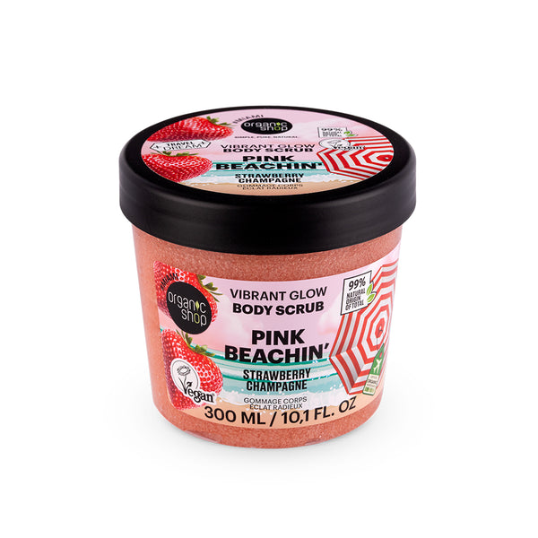 organic shop Pink Beachin' Body Scrub Vibrant Glow. Strawberry Champagne
