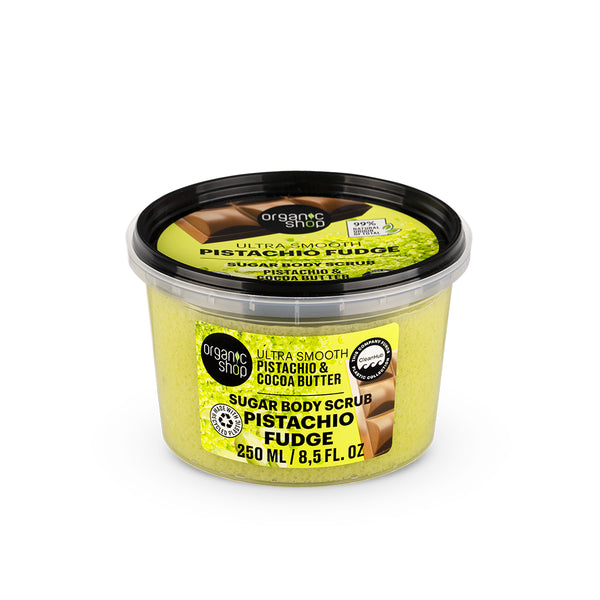 Organic Shop Pistachio Fudge Body Scrub Ultra Smooth. Pistachio & Cocoa