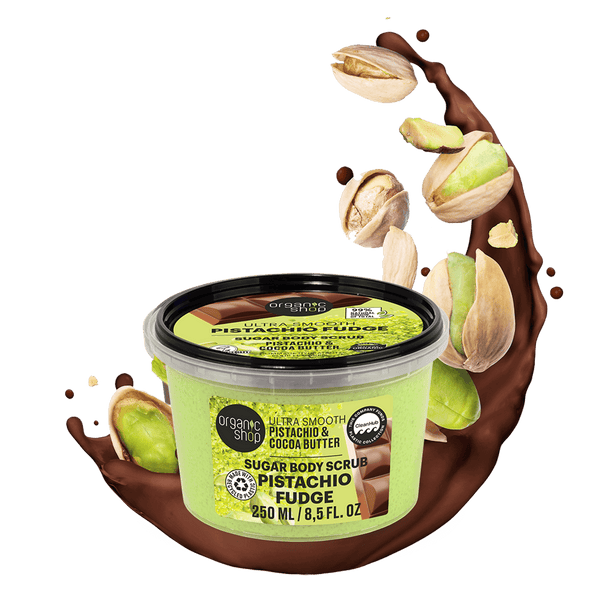 organic shop Pistachio Fudge Body Scrub Ultra Smooth. Pistachio & Cocoa